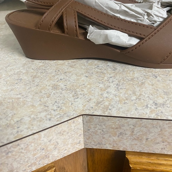 Brand new, never worn slip on shoes with wedge heel. - Picture 3 of 3